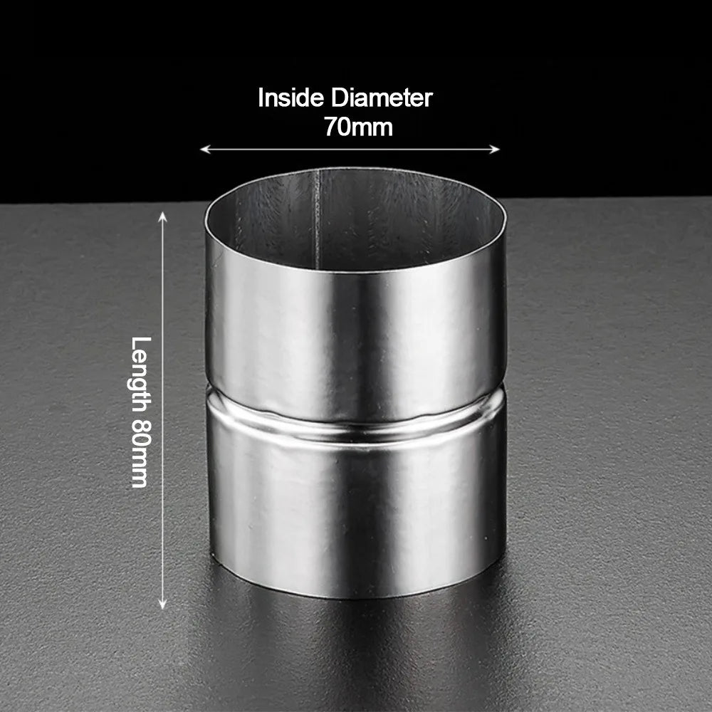 Stainless Steel Straight Pipe Coupling Adapter 51–102mm Pipe Coupling Adapter Richie's 70mm 16mm