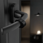 Silicone Door Handle Bumper – No-Drill Wall Protector Ring Door Handle Bumper Richie's 1 Hole Black