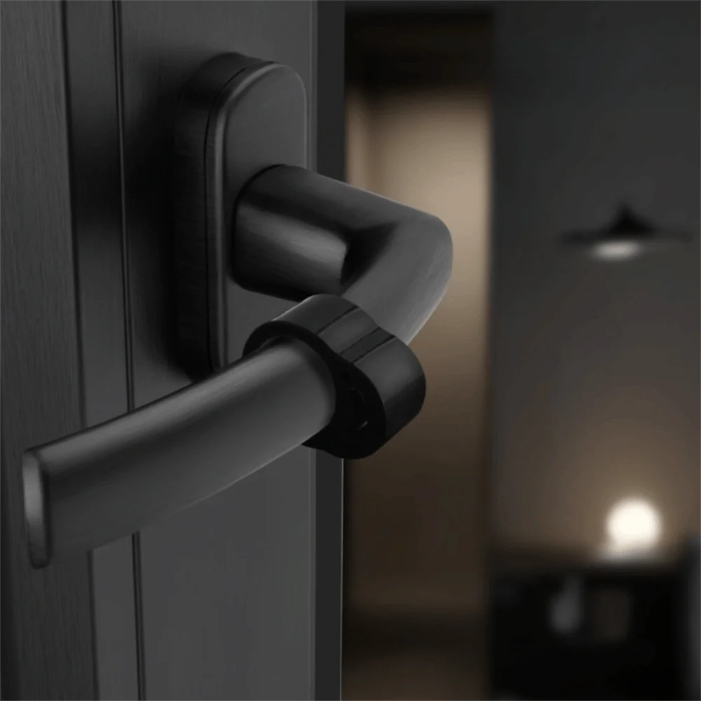 Silicone Door Handle Bumper – No-Drill Wall Protector Ring Door Handle Bumper Richie's 1 Hole Black