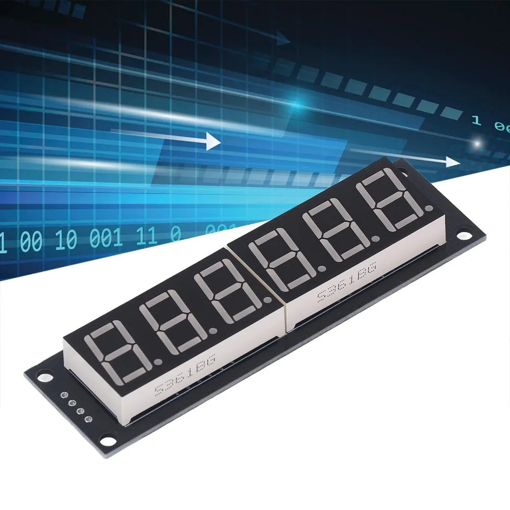 6-Digit 7-Segment Green LED Display Module TM1637 Driver IC LED Display Module Richie's
