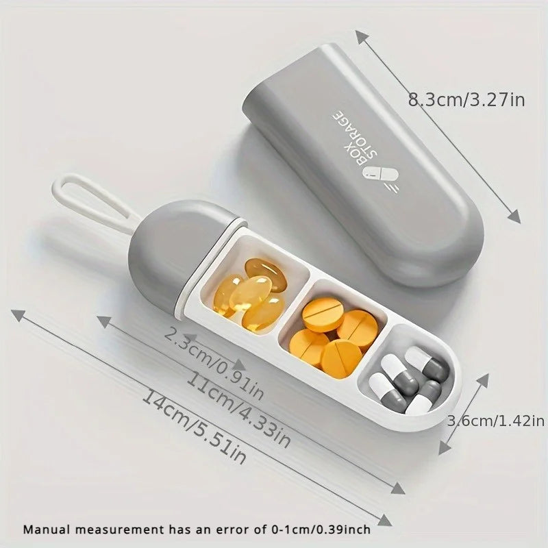 2-Pack 3-Compartment Pill Organizer with Carrying Loop Pill Organizer Richie's
