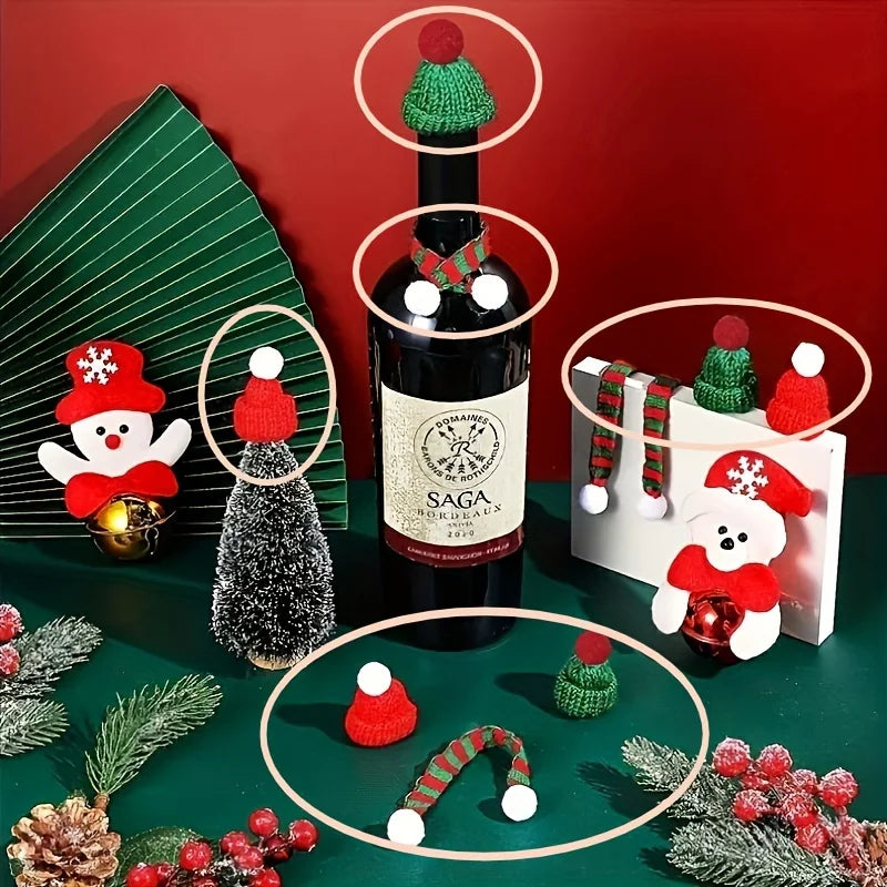 20PCS Mini Christmas Hats & Scarves Set – DIY Holiday Decorations Christmas Craft Accessories Richie's