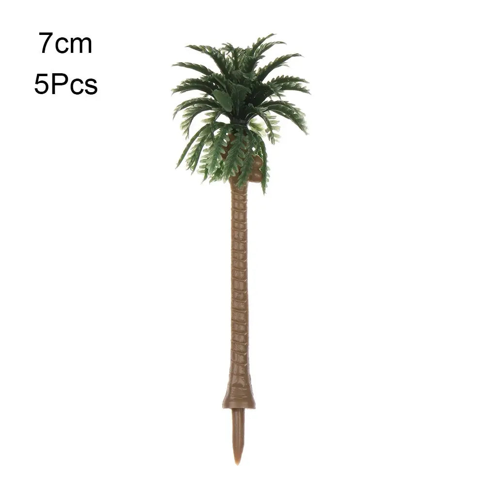 5Pcs Miniature Coconut Palm Tree Models for DIY Micro Landscape Miniature Landscape Model Richie's 7cm