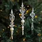 Acrylic Christmas Tree Pendant with Faux Pearl Drop Ornament Christmas Tree Ornament Richie's