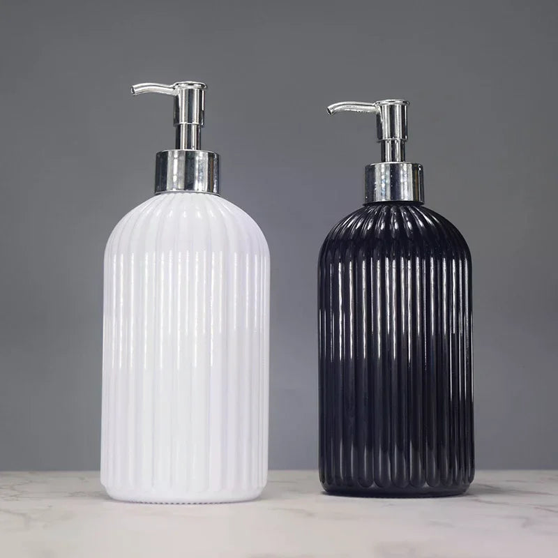 500ml Striped Refillable Soap Dispenser – Bathroom & Kitchen Soap Dispenser Richie's