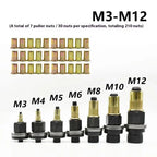 11-Piece Manual Rivet Nut Tool Set – M3 to M12 Hand Riveter Rivet Nut Tool Richie's