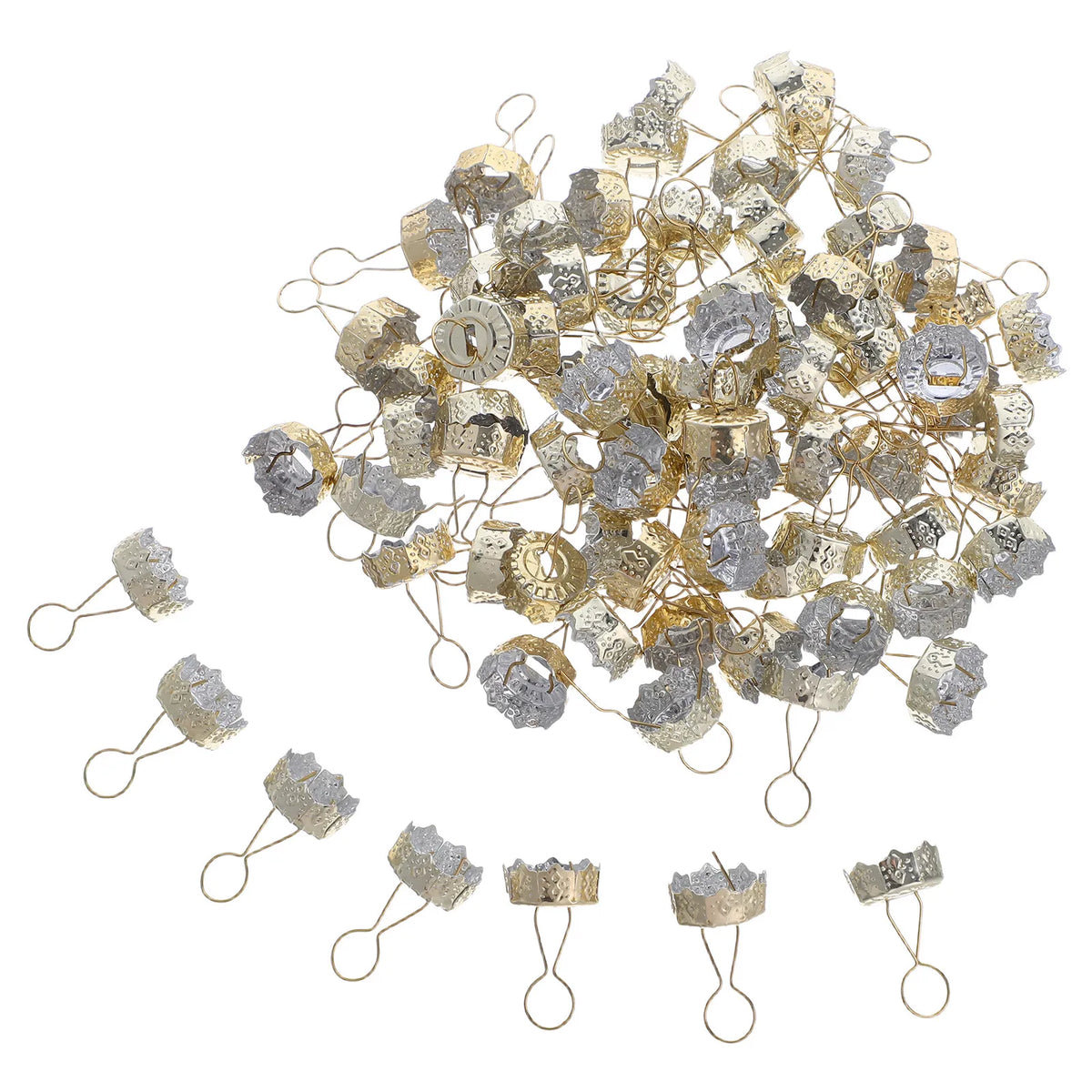 100Pcs Iron Bauble Caps – Christmas Ornament Replacement Tops Ornament Caps Richie's