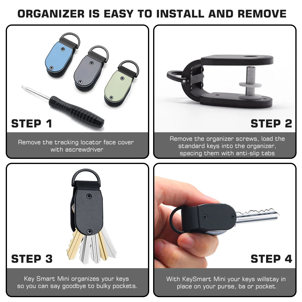 ZEEKER T8 Compact Aluminum Key Organizer – Silent EDC Holder Key Organizer Richie's