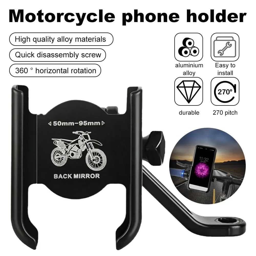 Aluminum Alloy Bike & Moto Phone Holder – GPS Handlebar Mount Bike Phone Mount Richie's