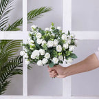 Artificial Eucalyptus Rose Bouquet – Lifelike Floral Décor Artificial Flower Bouquet Richie's