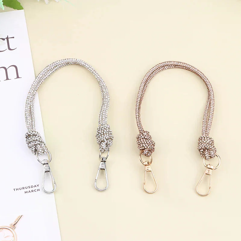 Rhinestone Handbag Chain Strap Loop Knot DIY Bag Accessory Handbag Chain Strap Richie's