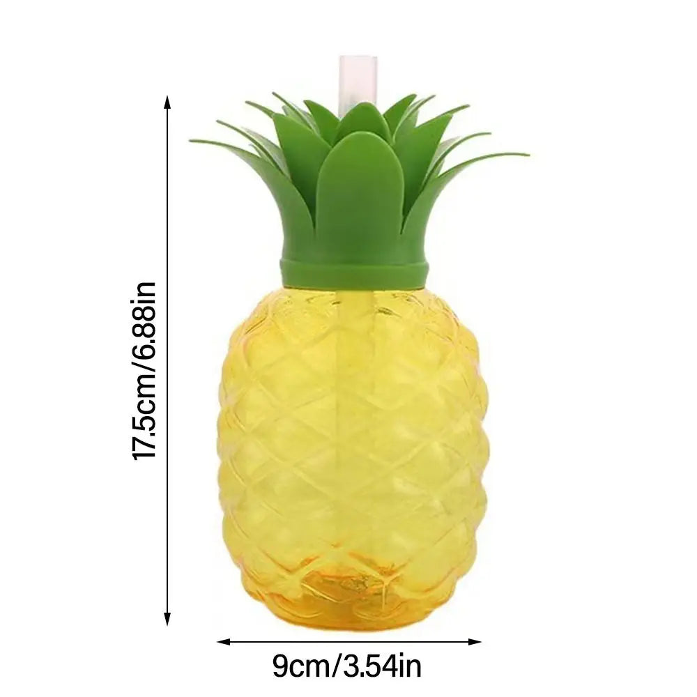 Cartoon Fruit Straw Cup | Strawberry Watermelon Pineapple Bottle Straw Water Bottle Richie's