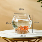 Round Clear Plastic Fish Bowl – Lightweight Small Aquarium Plastic Fish Bowl Richie's D