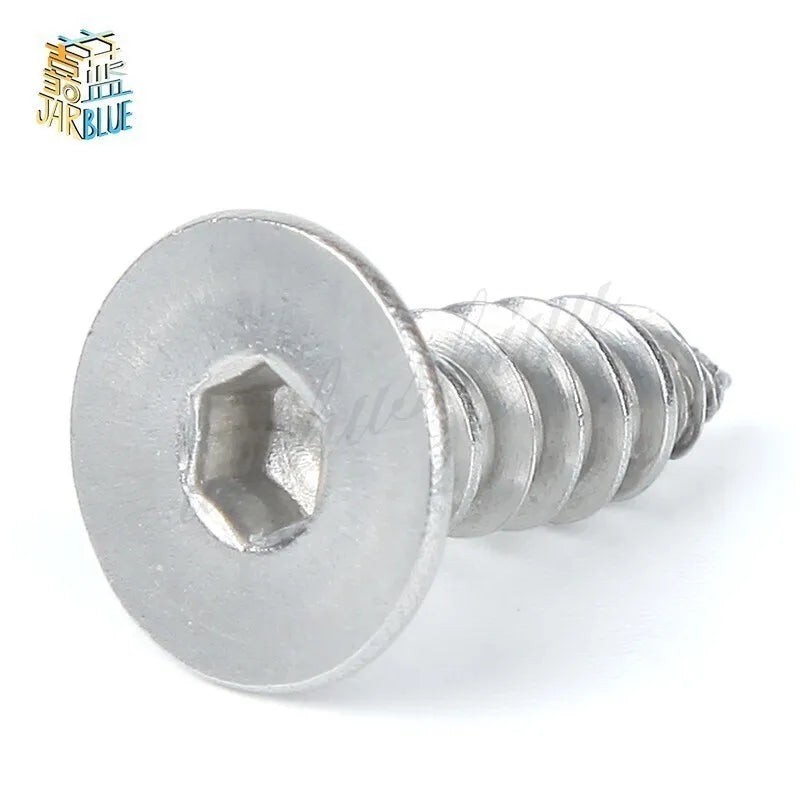 M2–M6 304 Stainless Steel Countersunk Hex Self-Tapping Screws Self-Tapping Screws Richie's M3 50PCS 50mm