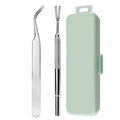 Stainless Steel Lice & Tick Remover Tweezers Set – Dogs & Cats Pet Grooming Tools Richie's 2pcs Set-A