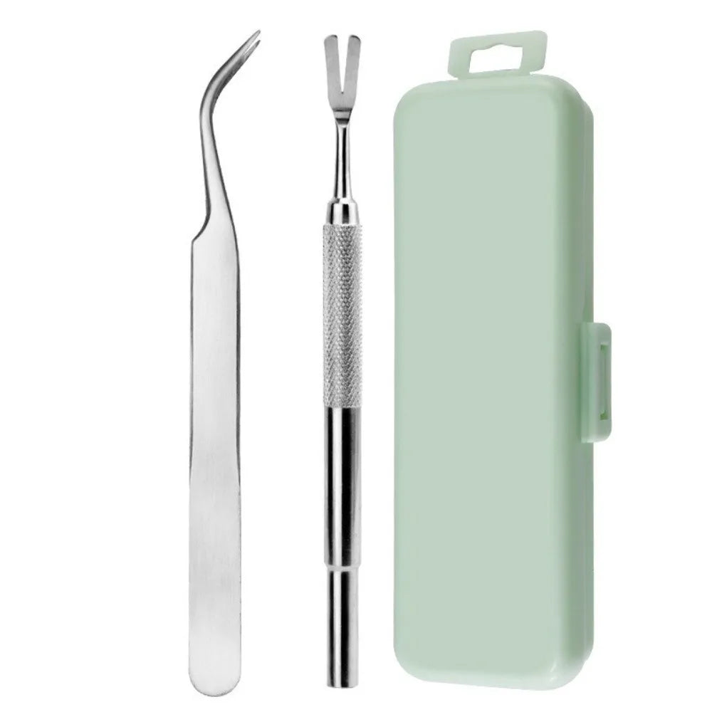 Stainless Steel Lice & Tick Remover Tweezers Set – Dogs & Cats Pet Grooming Tools Richie's 2pcs Set-A