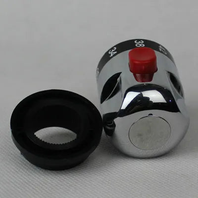 Brass Thermostatic Shower Faucet Concealed Mixing Valve Chrome Thermostatic Shower Faucet Richie's Button handwheel