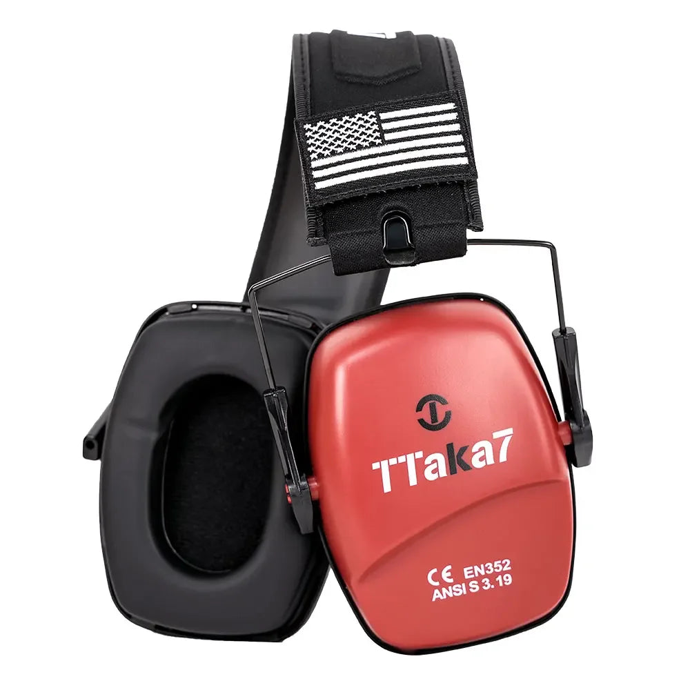Shooting Earmuffs 25dB Passive Noise Reduction Ear Protectors Shooting Earmuffs Richie's TTAKA7-HP red
