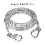 Stainless Steel Wire Rope Clothesline with Metal Buckle | Indoor & Outdoor Wire Rope Clothesline Richie's A2-4.6m