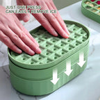 72-Cube Stackable Press Ice Tray with Storage Box & Scoop Ice Cube Tray Richie's