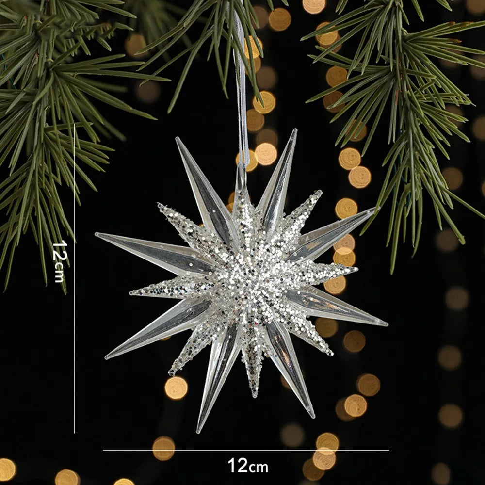 Acrylic Crystal Christmas Icicle Pendants Glitter Tree Ornaments Christmas Tree Ornaments Richie's 04