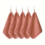 5-Piece Soft Quick-Dry Hand Towel Set – Absorbent Washcloths Hand Towel Set Richie's Orange