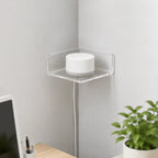 3-Pack Clear Acrylic Corner Floating Wall Shelves | No-Drill Corner Wall Shelf Richie's