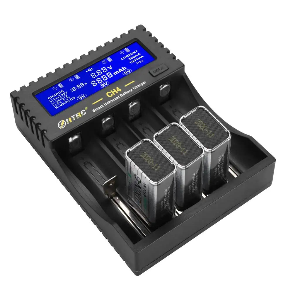 HTRC CH4 Smart Charger – 18650 26650 AA AAA Li-ion NiMH Smart Battery Charger Richie's CH4 Battery Charger