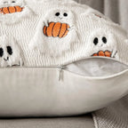 Halloween Ghost Pumpkin Throw Pillow Cover 45x45cm Throw Pillow Cover Richie's