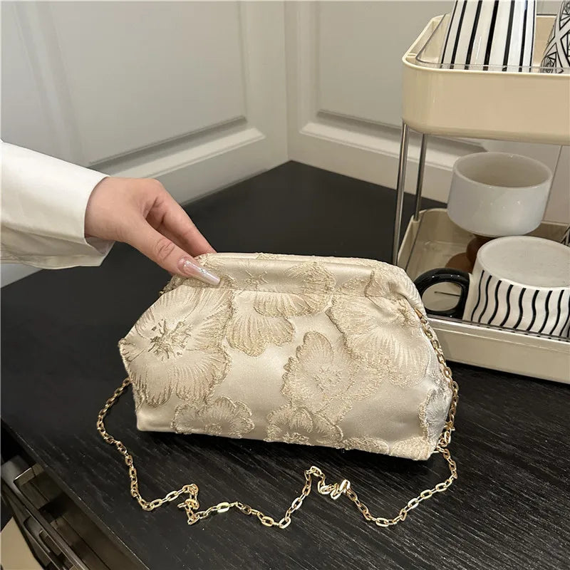 Retro Chinese Cheongsam Shoulder Bag | Chain Wristlet Women Shoulder Bag Richie's
