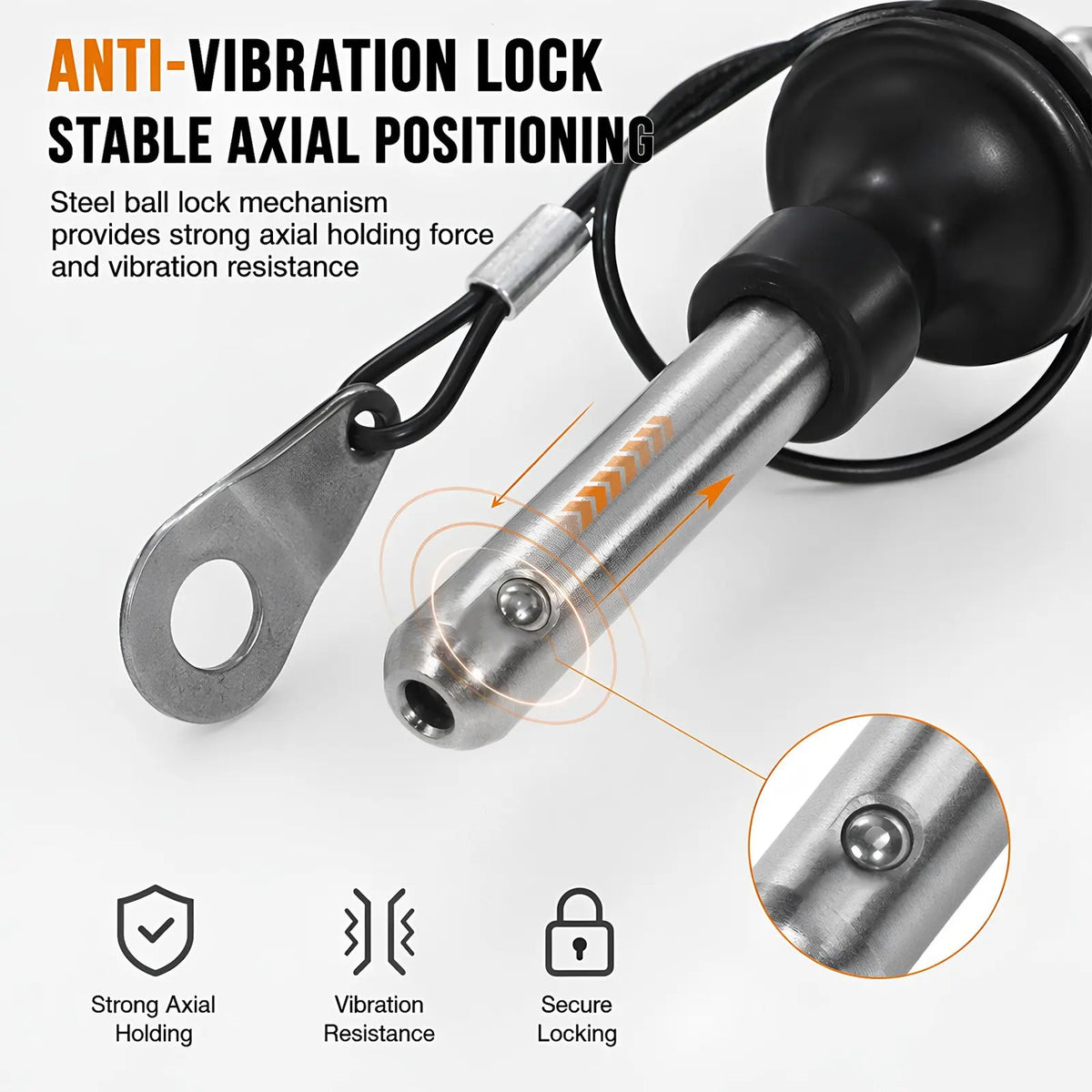 Stainless Steel Quick Release Ball Lock Pin | Speaker Rigging Rigging Lock Pin Richie's