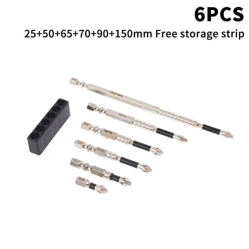 PH2 Impact Driver Bit Set | Magnetic Non-Slip 25–150mm K5 Steel Impact Driver Bit Set Richie's A6