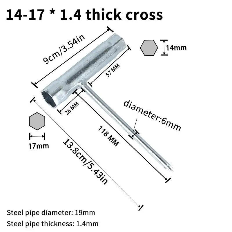 2-in-1 Spark Plug Socket Wrench – High Carbon Steel Spanner Socket Wrench Tool Richie's 14 17