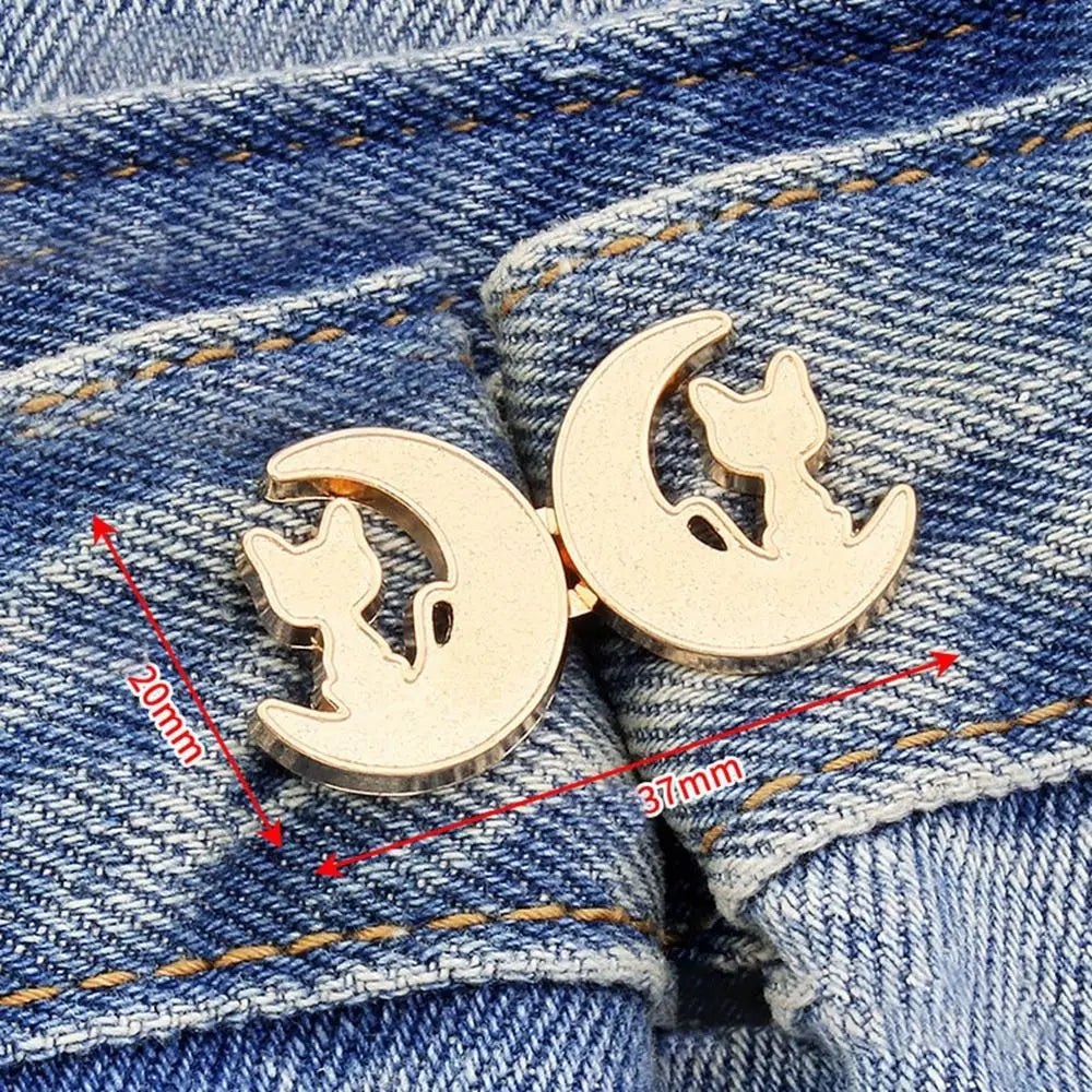 Adjustable Waist Tightening Button Clip – Metal Zinc Alloy Waist Button Clip Richie's Style 9