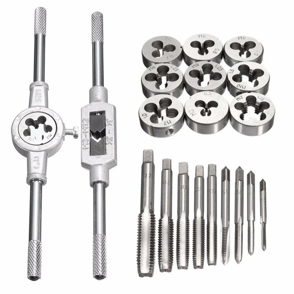 Metric Tap & Die Set M3–M12 | 8/12/20 Pcs Alloy Steel Thread Kit Tap & Die Set Richie's