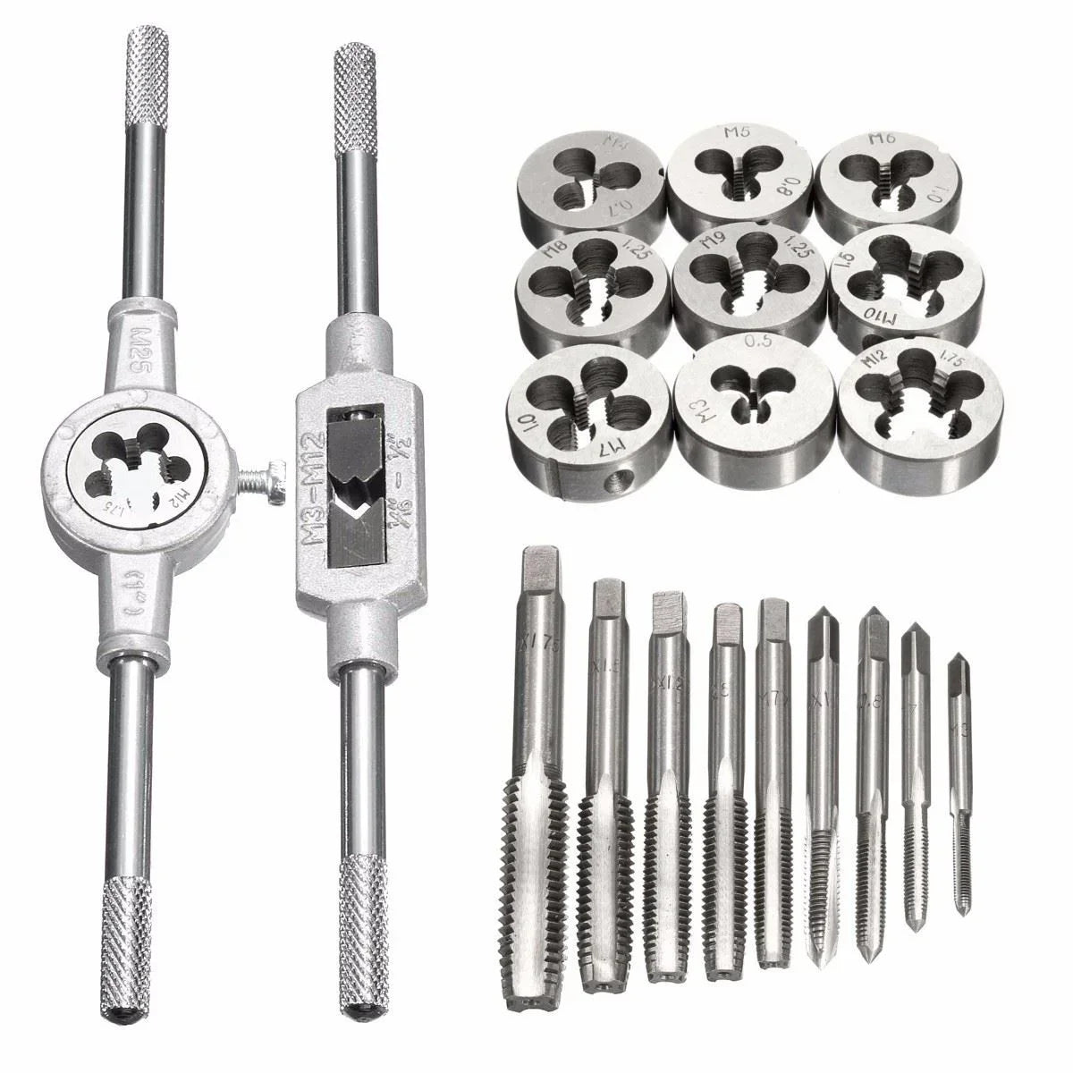 Metric Tap & Die Set M3–M12 | 8/12/20 Pcs Alloy Steel Thread Kit Tap & Die Set Richie's