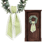 Cloth Wreath Sash Ric Rac Gingham Trim – Basket & Door Décor Decorative Sash Richie's F