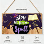 Magic Halloween Wooden Wall Plaque with Hanging Door Signs Halloween Wall Plaque Richie's