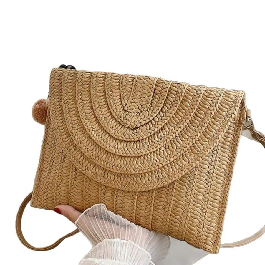 Women's Straw Wicker Crossbody Bag – Summer Beach Clutch Purse Straw Crossbody Bag Richie's