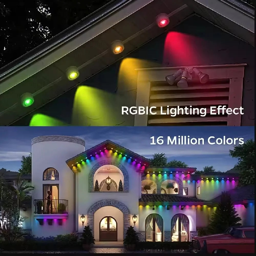 RGBIC LED Eaves String Lights – IP67 Waterproof Smart App Control Outdoor LED String Lights Richie's