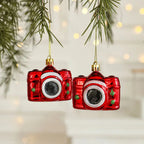 2PCS Christmas Ornament Balls – Santa, Owl & Camera Baubles Christmas Ornament Balls Richie's camera