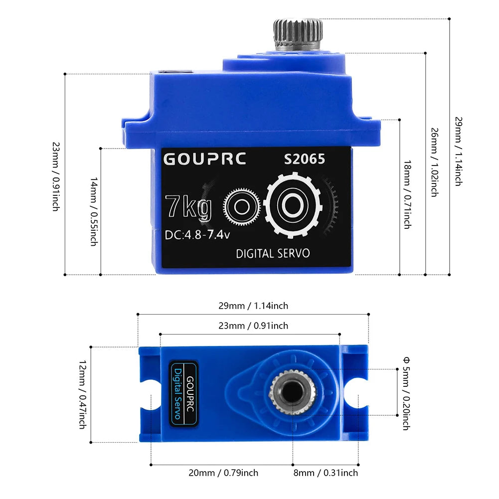 7KG Waterproof Digital RC Servo Metal Gear for TRX4 TRX6 SCX10 RC Car Servo Richie's