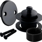 American Pull-Out Bathtub Drain Set with Overflow | Zinc Alloy Bathtub Drain Set Richie's TK3MB2 matte black