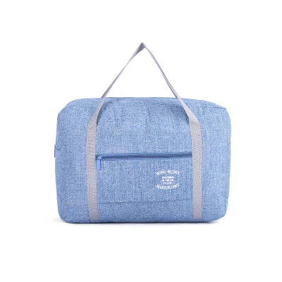 Foldable Waterproof Oxford Travel Bag – Large Capacity Unisex Foldable Travel Bag Richie's blue