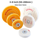Cotton Buffing Wheel 2–8 Inch Jewelry Mirror Polishing Wheel Buffing Polishing Wheel Richie's Yellow 5 inch-125mm Small hole
