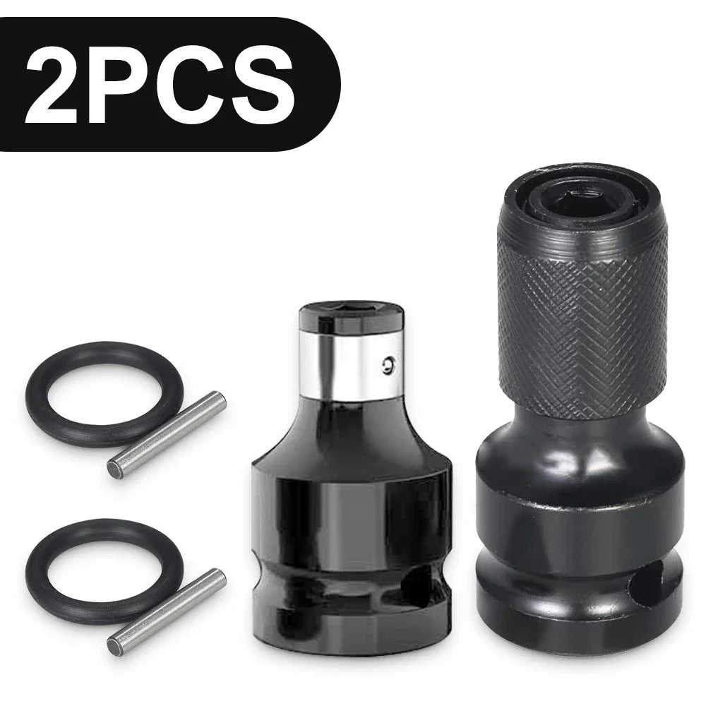 1/2" to 1/4" Hex Socket Adapter Drive Converter – Impact Tool Socket Wrench Adapter Richie's 2 Pcs Mixed