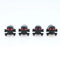 4Pcs 3D Skull License Plate Bolts for Cars & Motorcycles License Plate Fasteners Richie's Black 4pcs