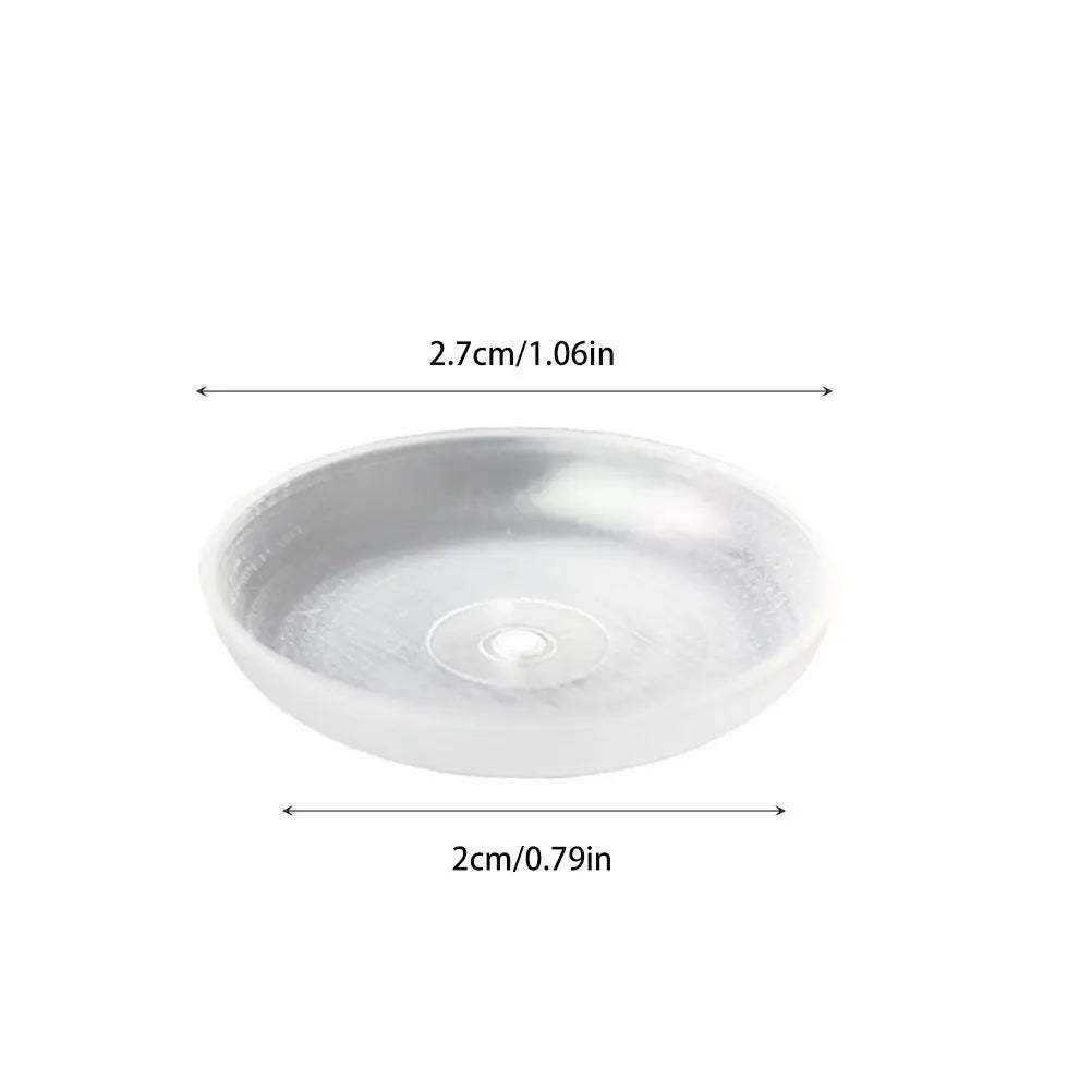 50pcs Clear Plastic Cake Trays Round Candle Drip Holders Cake Candle Trays Richie's