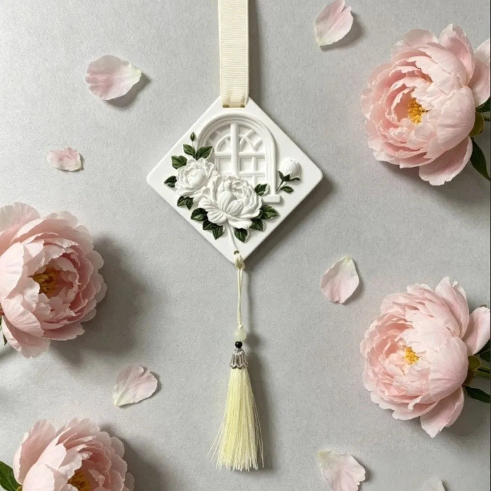Plaster Aroma Pendant – Peony Rose European Car & Wall Freshener Aroma Pendant Richie's A