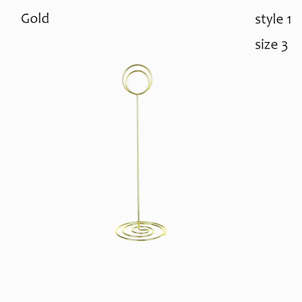 Rose Gold Metal Photo Clip Place Card & Table Number Stand Place Card Holder Richie's gold-style1-size3